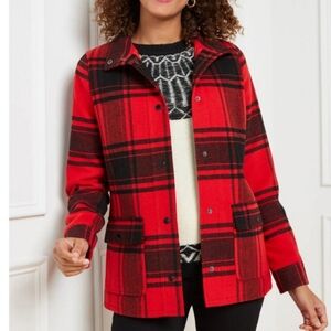 Talbots Plaid Coat